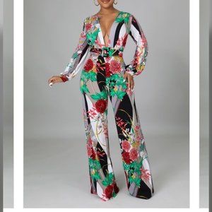 Floral Print Jumpsuit